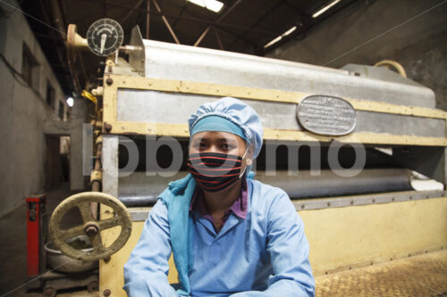 Arbeiterin in der KTE-Teefabrik (Nepal, KTE) - lobOlmo Fair-Trade-Fotoarchiv