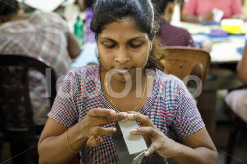 Basteln von Elefantenkot-Papierprodukten (Sri Lanka, MAXIMUS) - lobOlmo Fair-Trade-Fotoarchiv