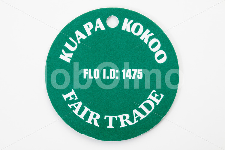 Fairtrade-Plakette (Ghana, Kuapa Kokoo) - lobOlmo Fair-Trade-Fotoarchiv