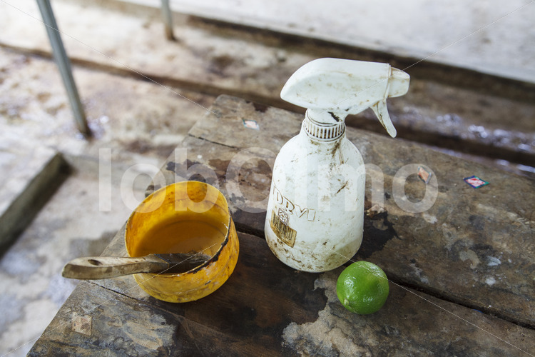 Fungizidbehandlung geernteter Bananen (Ecuador, UROCAL) - lobOlmo Fair-Trade-Fotoarchiv