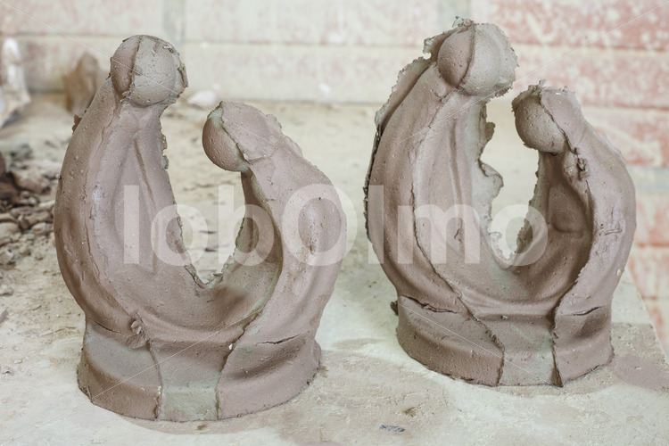 Heilige Familie Keramik-Rohlinge (Bolivien, Ayni) - lobOlmo Fair-Trade-Fotoarchiv