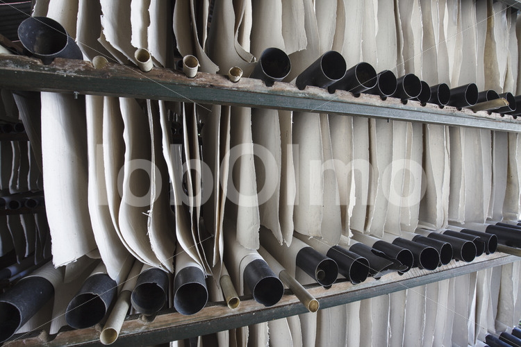 Trocknen von Elefantenkot-Papier (Sri Lanka, MAXIMUS) - lobOlmo Fair-Trade-Fotoarchiv