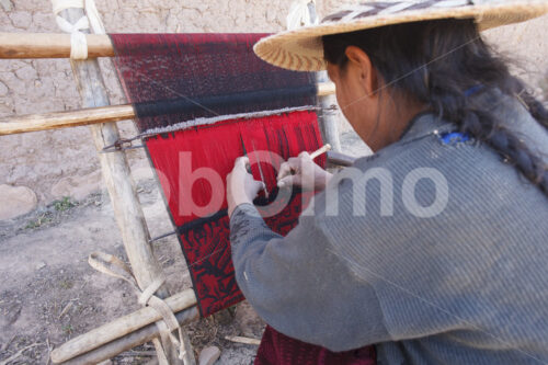 Weben mit Schafwolle (Bolivien, Inca Pallay) - lobOlmo Fair-Trade-Fotoarchiv